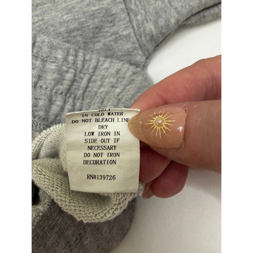Kittenish Cropped Sweatshirt S Gray Leopard Stripe Sleeve Jessie James Decker - Picture 9 of 9